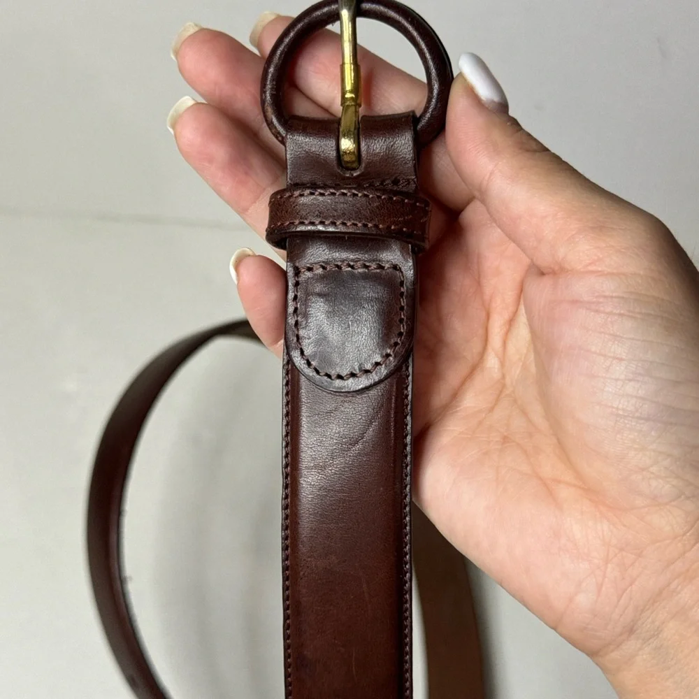 Polo Ralph Lauren Brown Leather Belt Size 36